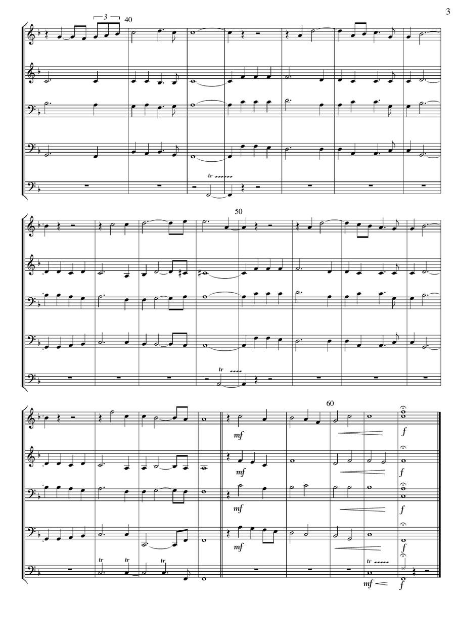 Finlandia - main theme (hymn tune for Be Still my Soul) for brass ensemble arr. David Catherwood Brass Ensemble scores gallery preview page 4