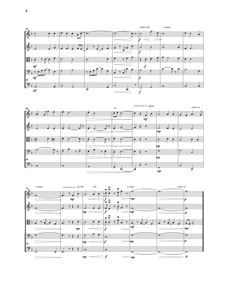 Were You There (for string quintet) String Orchestra scores gallery preview page 5