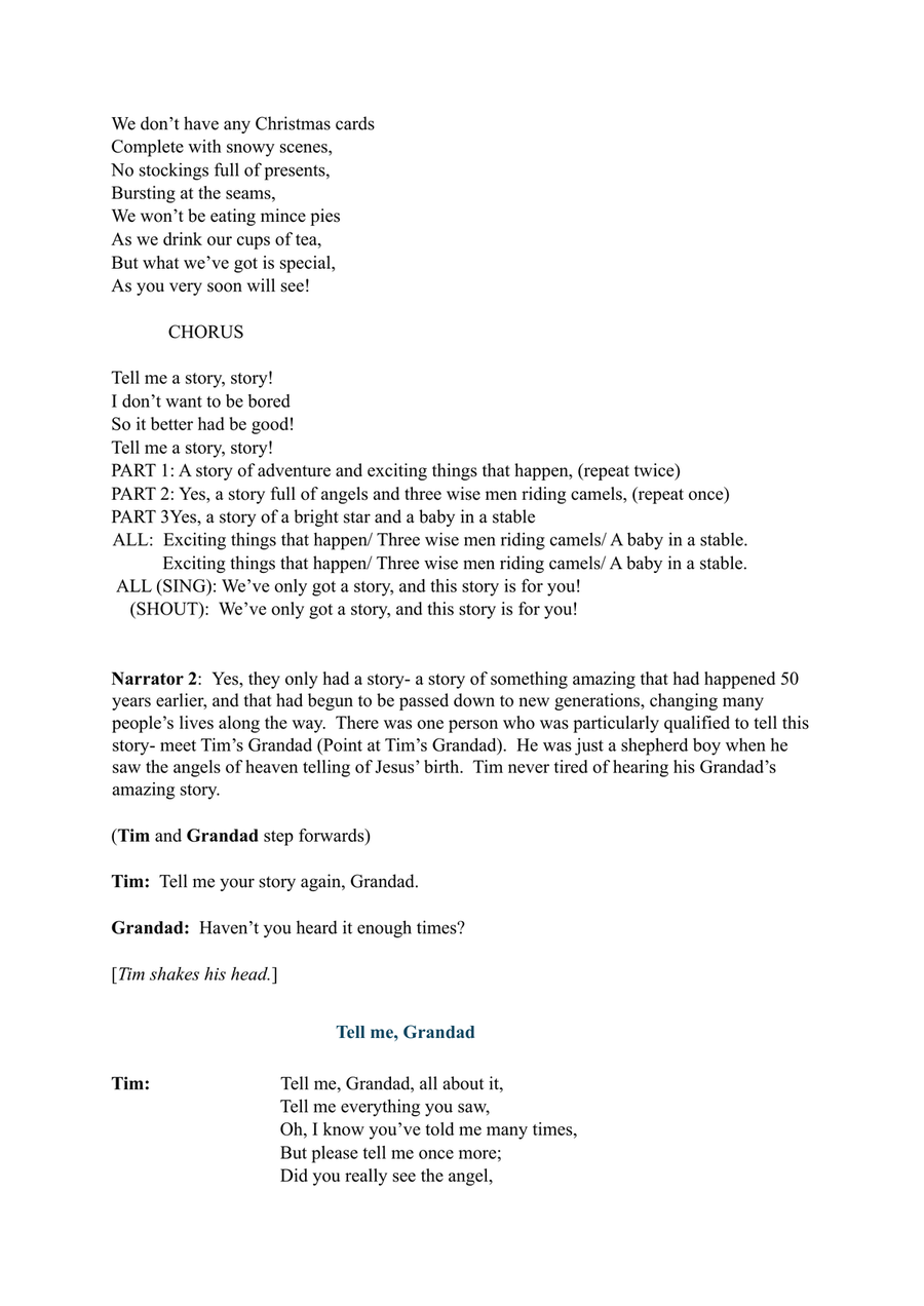 Grandad's Story Unison Choir scores gallery preview page 3