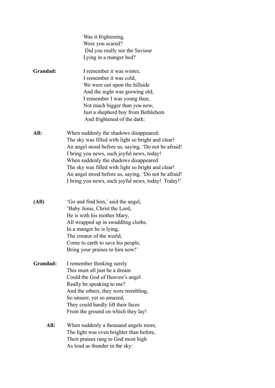 Grandad's Story Unison Choir scores gallery preview page 4