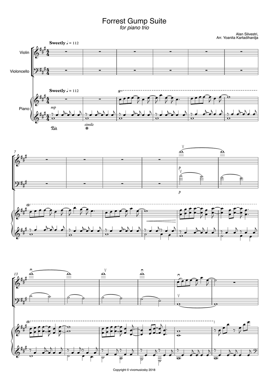 Forrest Gump Suite Forrest Gump Suite Piano Trio scores gallery preview page 2