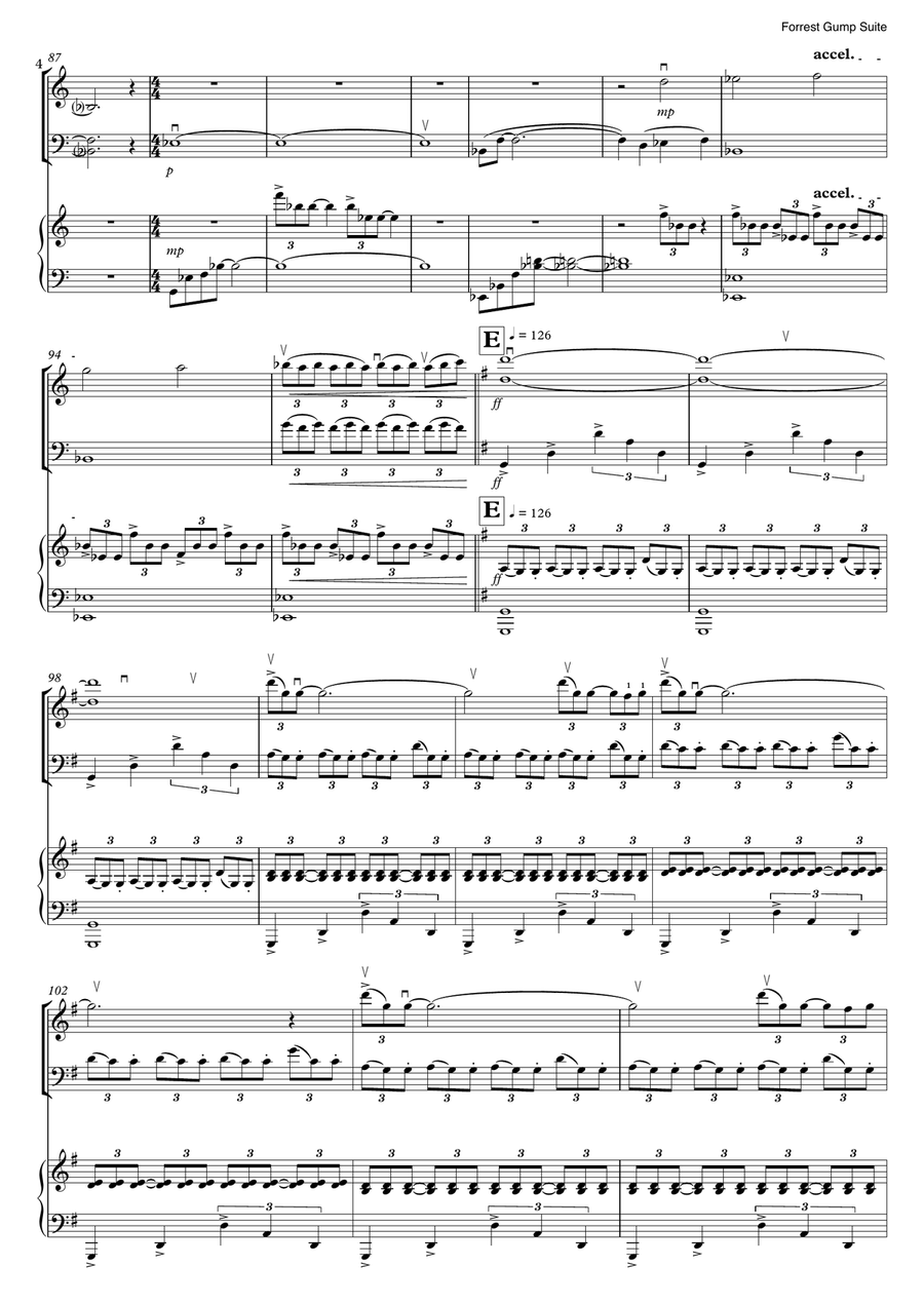 Forrest Gump Suite Forrest Gump Suite Piano Trio scores gallery preview page 5