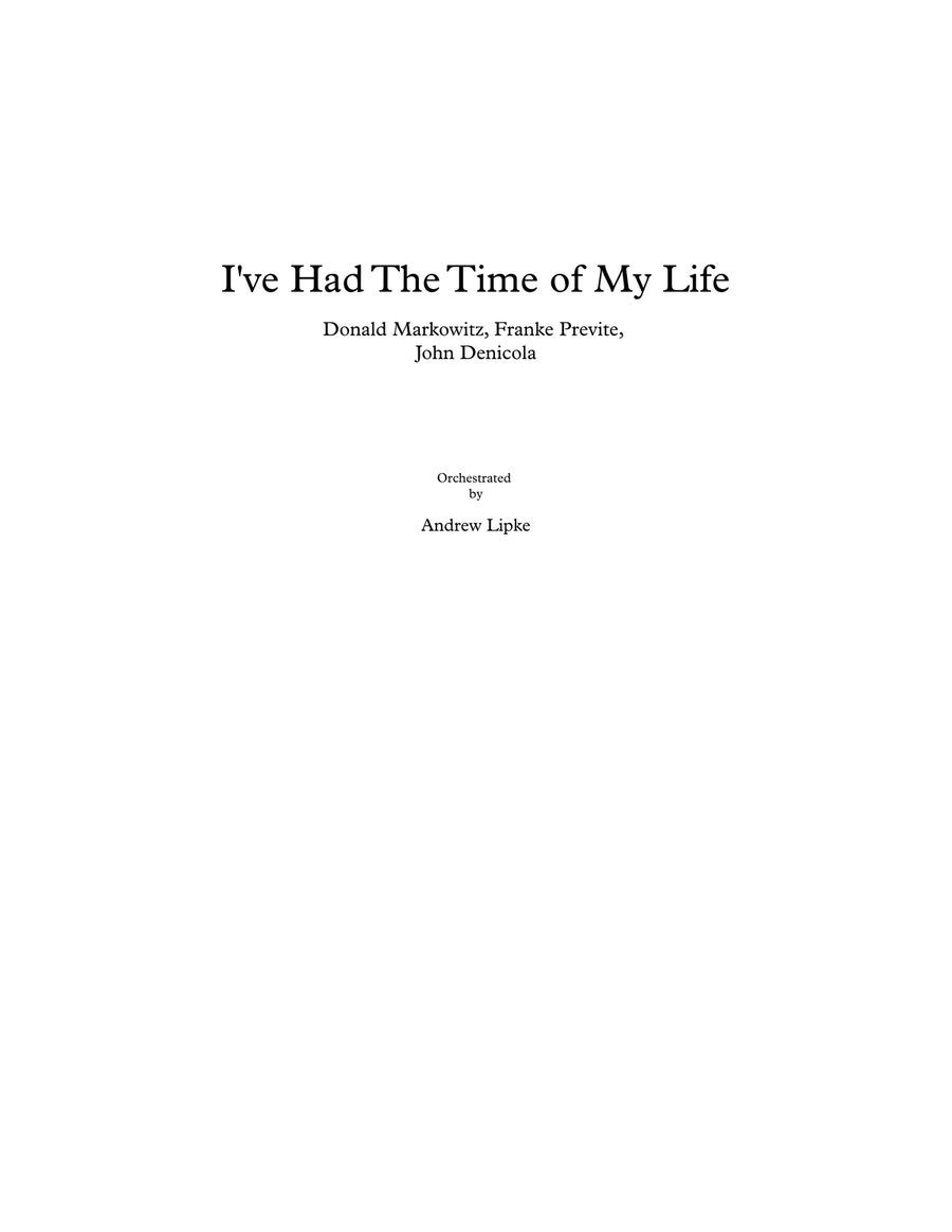 (I've Had) The Time Of My Life Full Orchestra scores gallery preview page 1