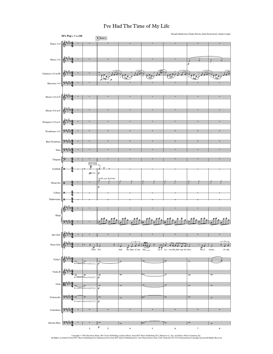 (I've Had) The Time Of My Life Full Orchestra scores gallery preview page 2