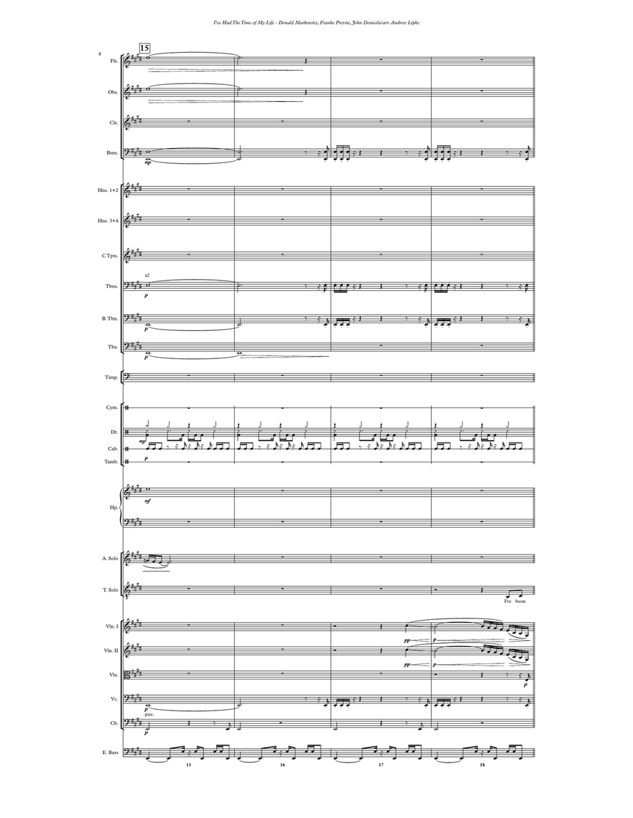 (I've Had) The Time Of My Life Full Orchestra scores gallery preview page 4
