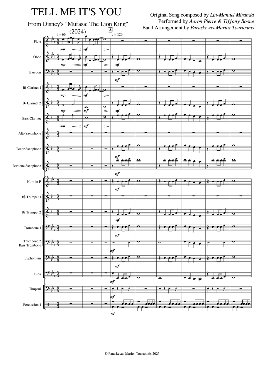 Tell Me It's You Tell Me It's You Concert Band scores gallery preview page 2