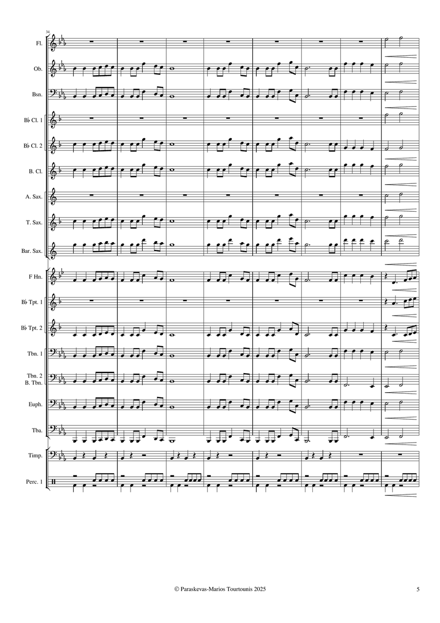 Tell Me It's You Tell Me It's You Concert Band scores gallery preview page 6