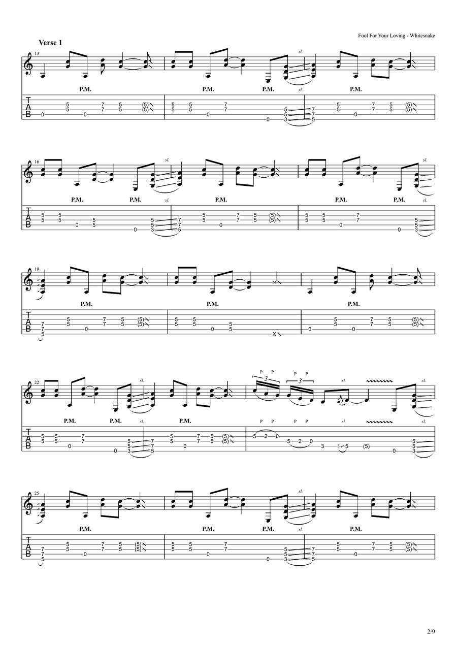 Fool For Your Loving Acoustic Guitar scores gallery preview page 2