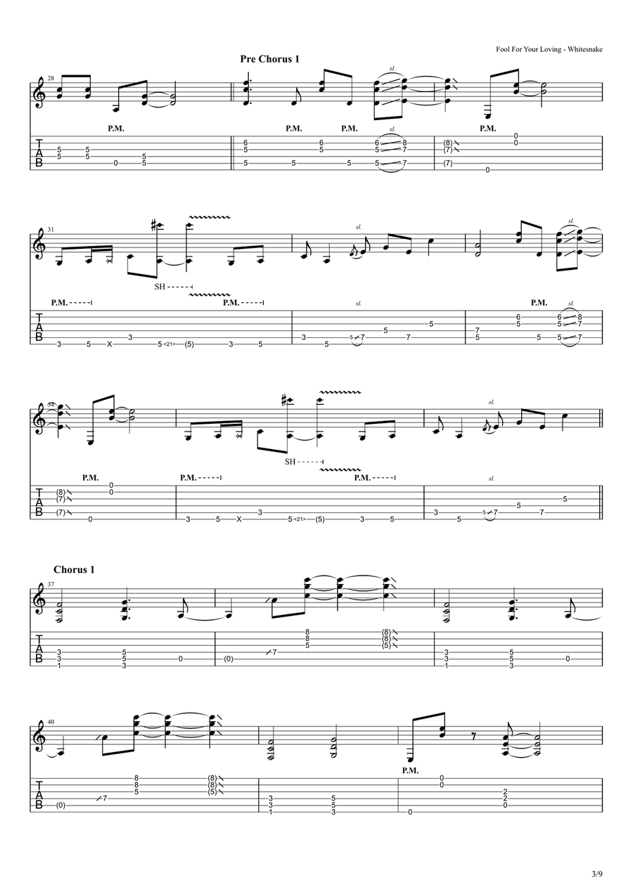 Fool For Your Loving Acoustic Guitar scores gallery preview page 3