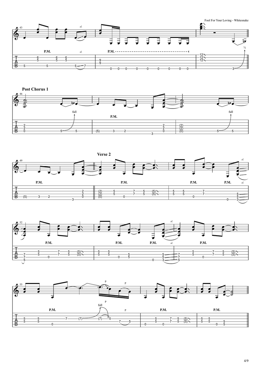 Fool For Your Loving Acoustic Guitar scores gallery preview page 4