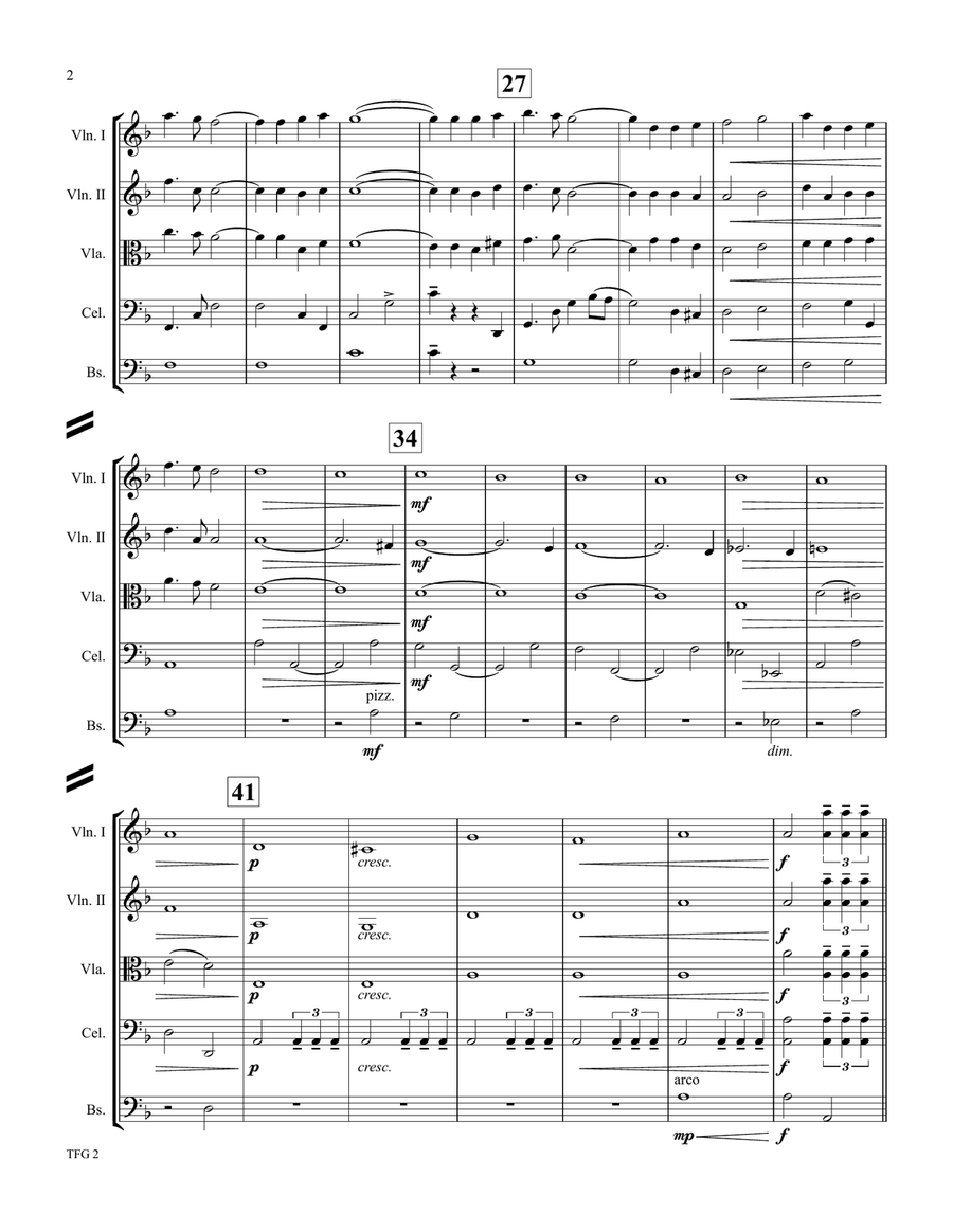 Gladiator Main Theme String Quartet scores gallery preview page 3