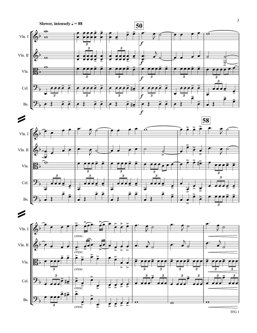Gladiator Main Theme String Quartet scores gallery preview page 4