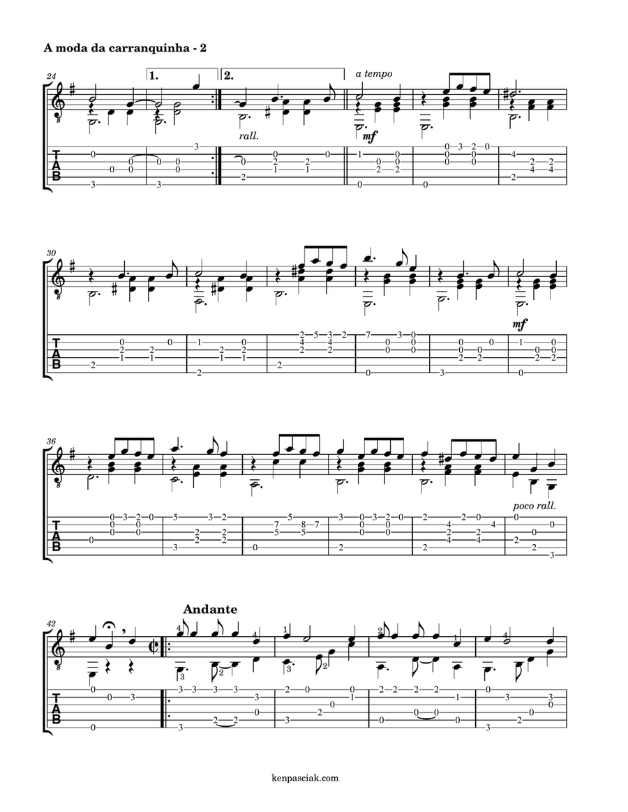 A Moda Da Carranquinha (The Carranquinha Mode) Acoustic Guitar scores gallery preview page 4