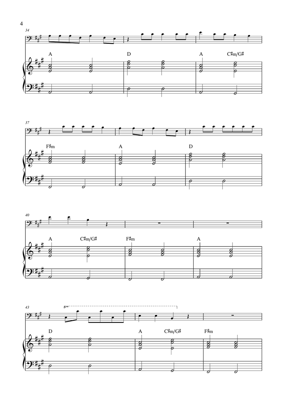 A Bar Song (Tipsy) Piano scores gallery preview page 4