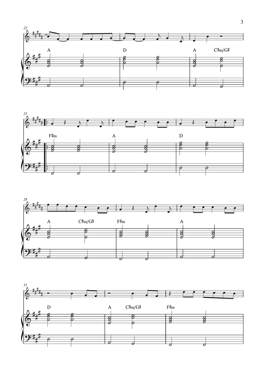 A Bar Song (Tipsy) B-Flat Clarinet scores gallery preview page 3