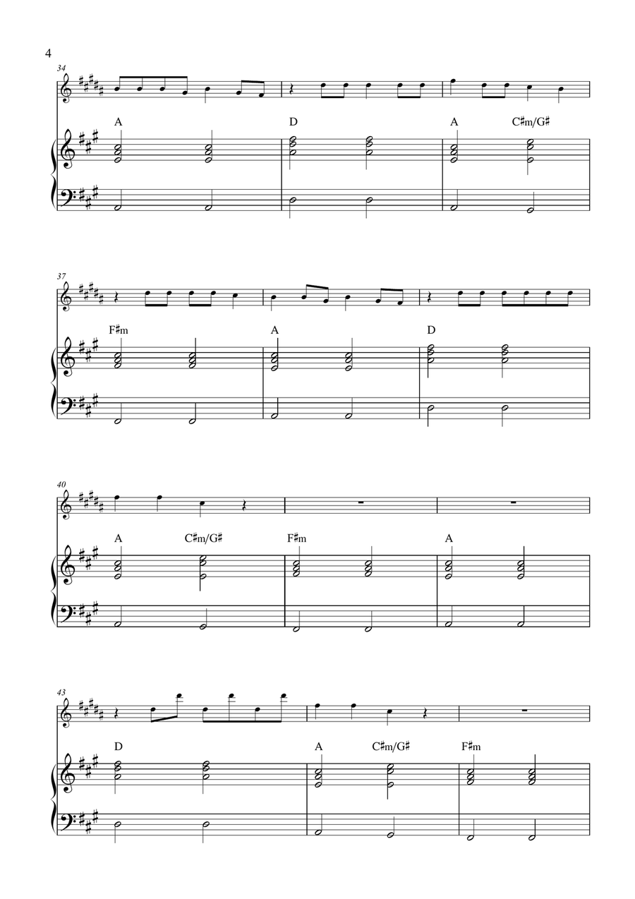 A Bar Song (Tipsy) B-Flat Clarinet scores gallery preview page 4