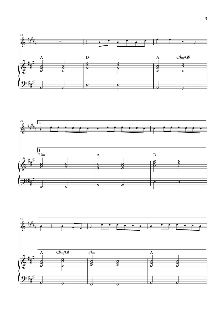 A Bar Song (Tipsy) B-Flat Clarinet scores gallery preview page 5