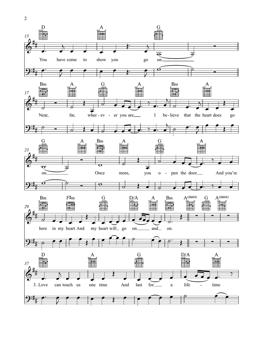 My Heart Will Go On (Love Theme From 'titanic') Piano scores gallery preview page 3