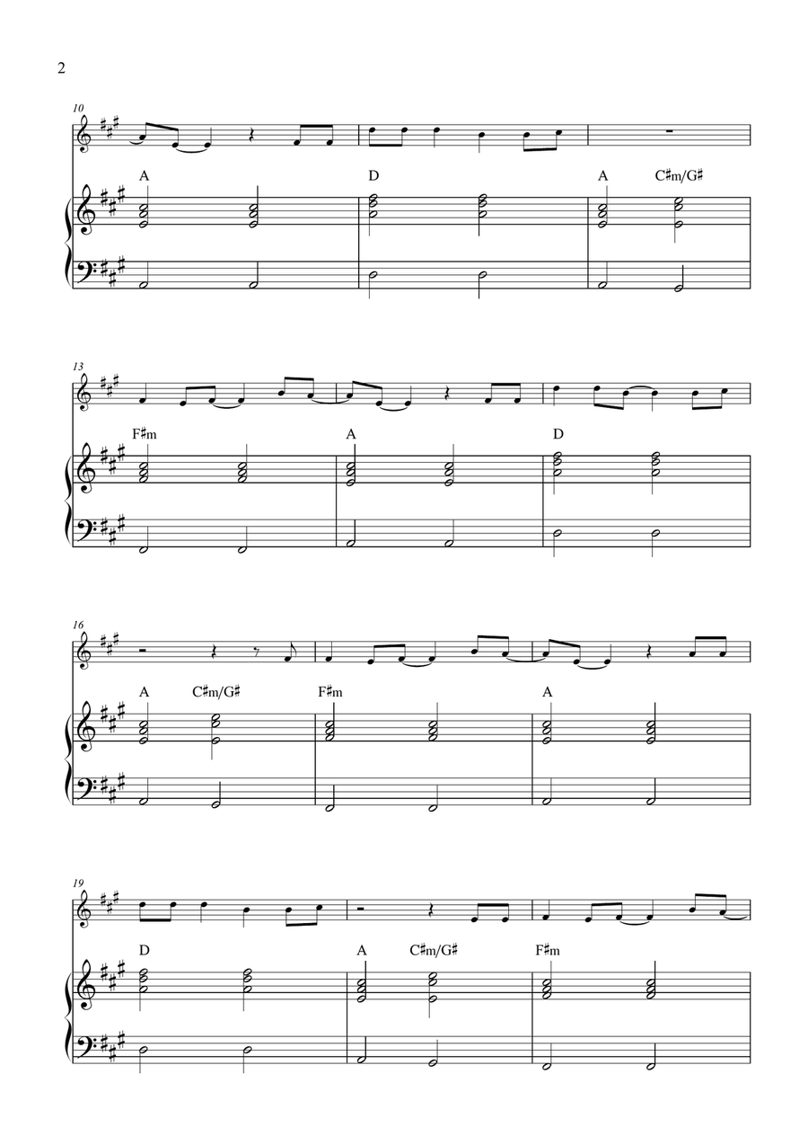 A Bar Song (Tipsy) Violin Solo scores gallery preview page 2