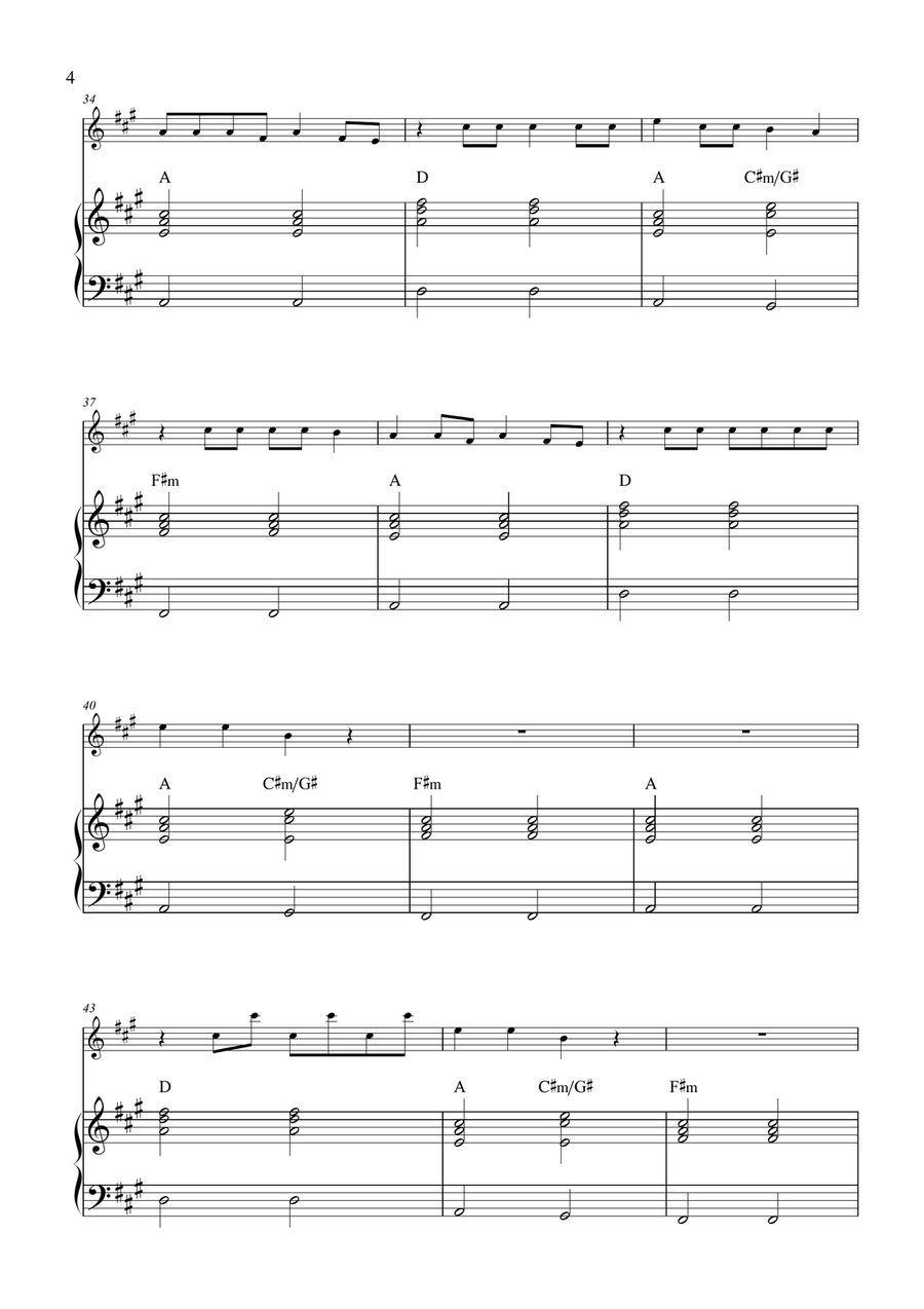 A Bar Song (Tipsy) Violin Solo scores gallery preview page 4