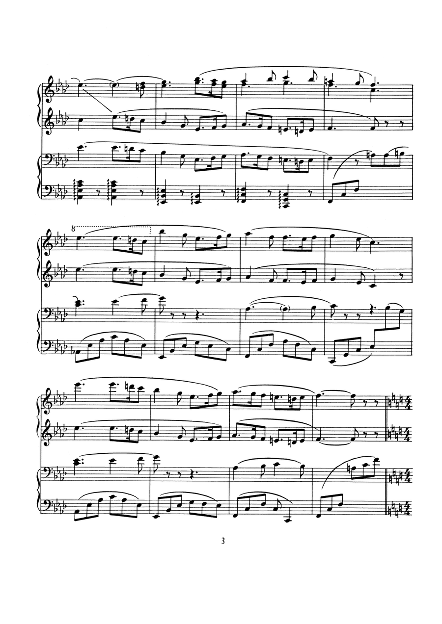Fantasia on Greensleeves Fantasia on Greensleeves Piano Duet scores gallery preview page 3