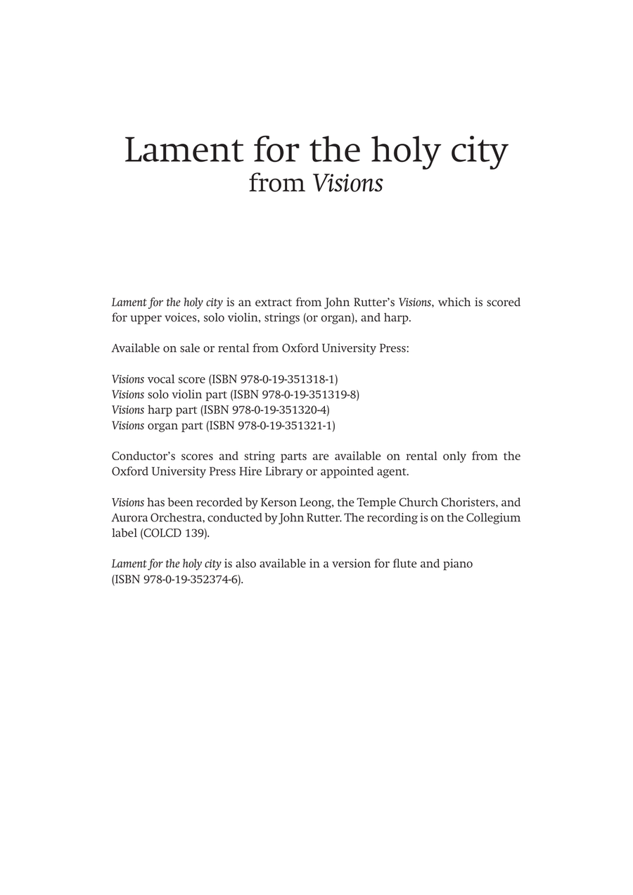 Lament for the holy city Lament for the holy city Violin Solo scores gallery preview page 3