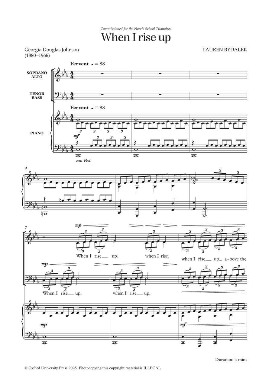 When I rise up When I rise up 4-Part scores gallery preview page 1