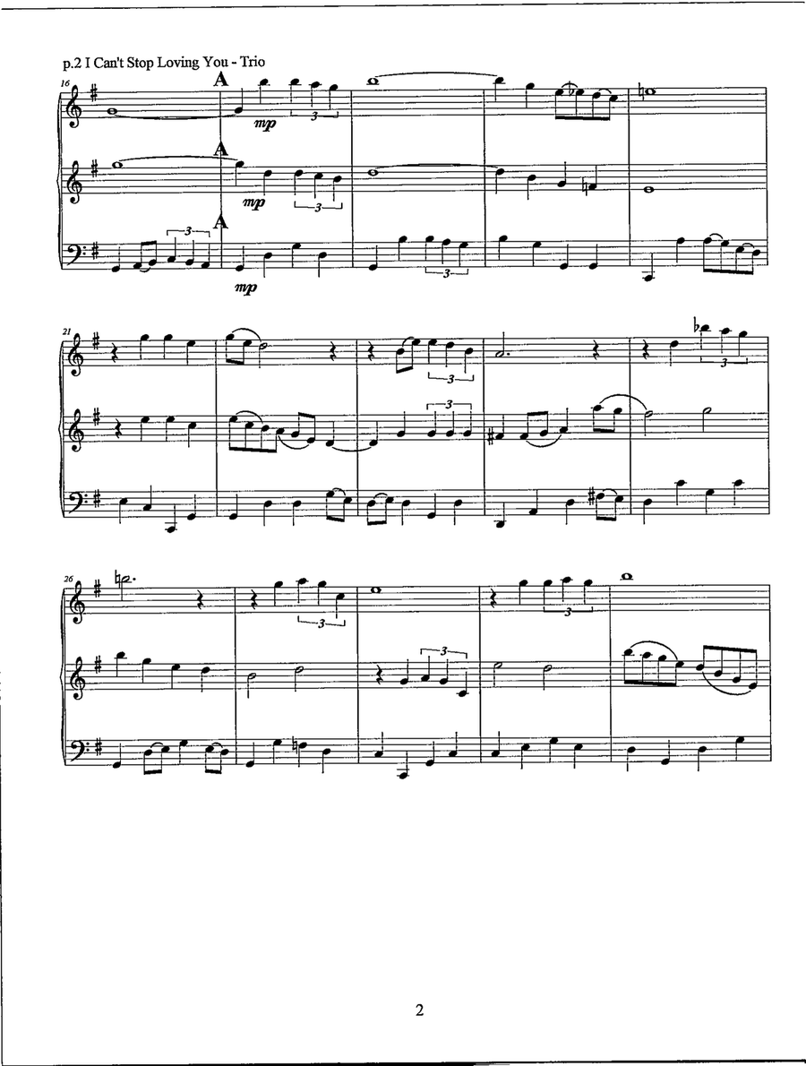I Can't Stop Loving You I Can't Stop Loving You String Trio scores gallery preview page 3