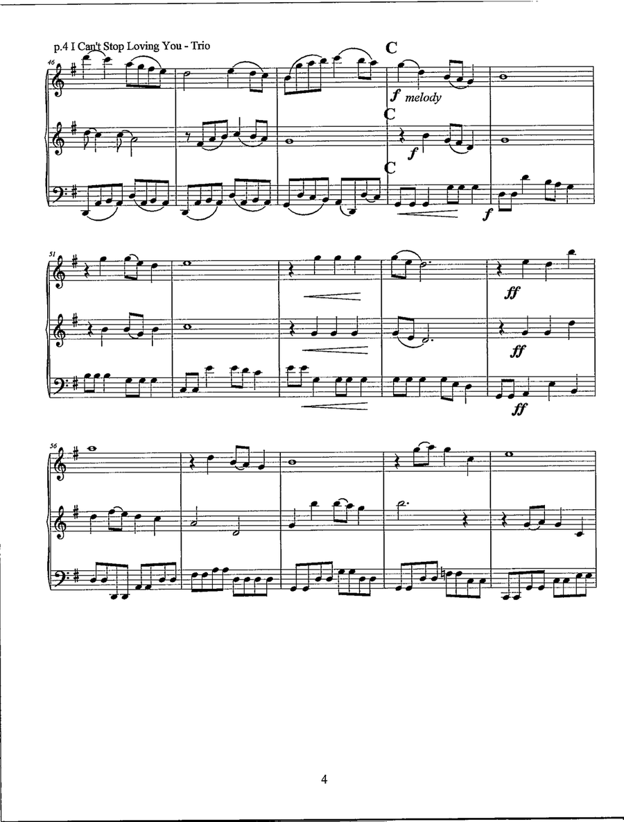 I Can't Stop Loving You I Can't Stop Loving You String Trio scores gallery preview page 5