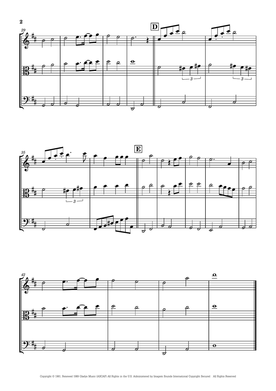 Can't Help Falling In Love String Trio scores gallery preview page 2