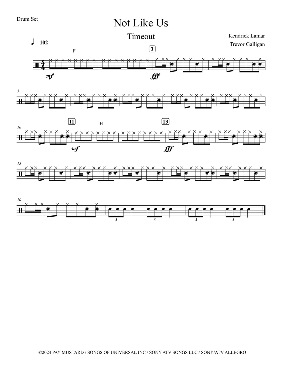 Not Like Us Not Like Us Marching Band scores gallery preview page 6