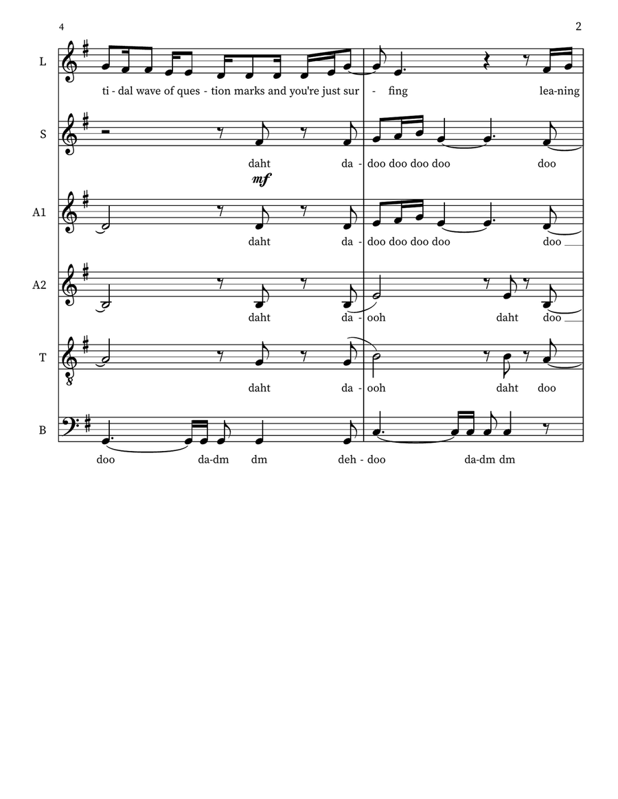 Dive Dive 4-Part scores gallery preview page 2