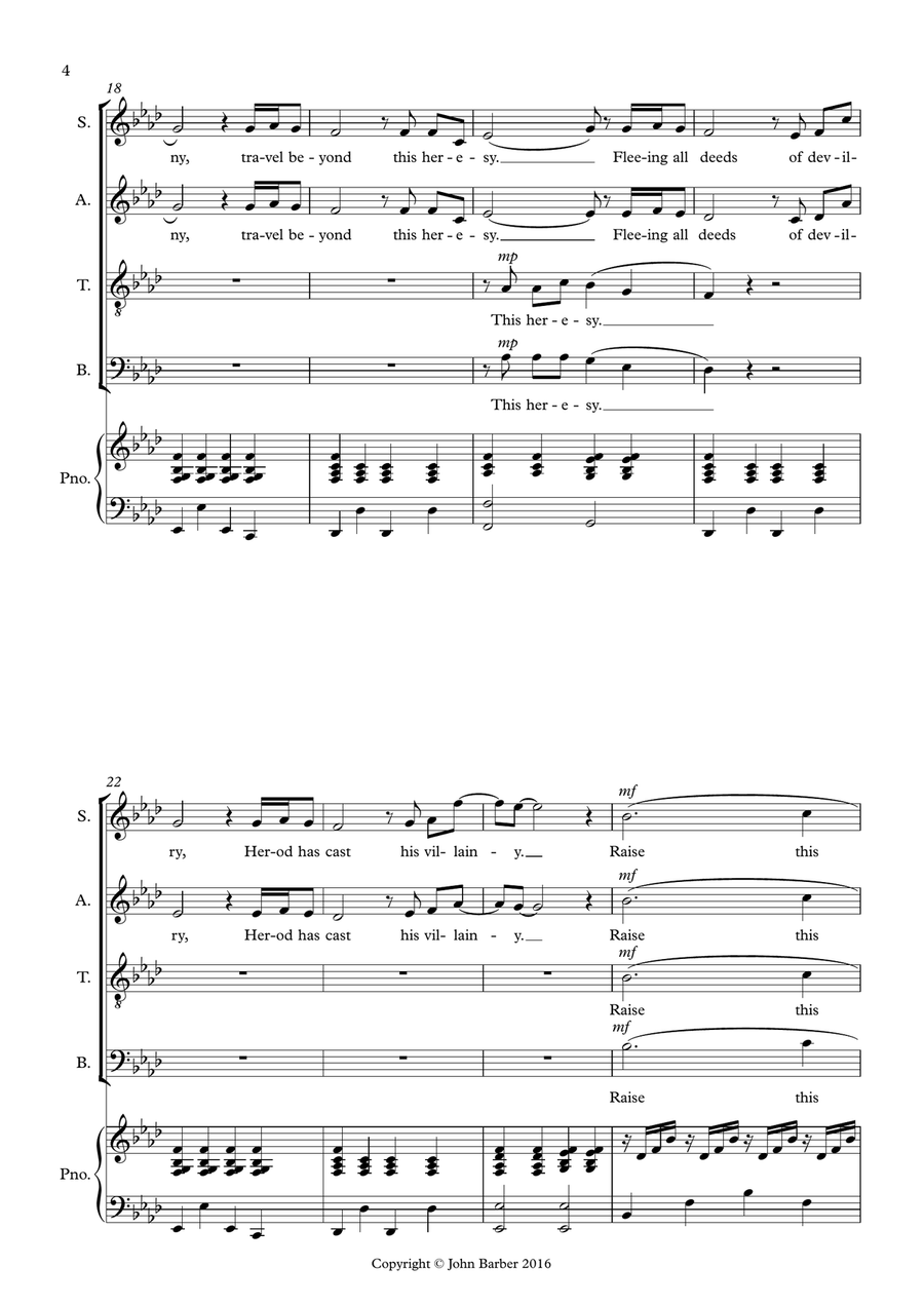 King's Dream 4-Part scores gallery preview page 4