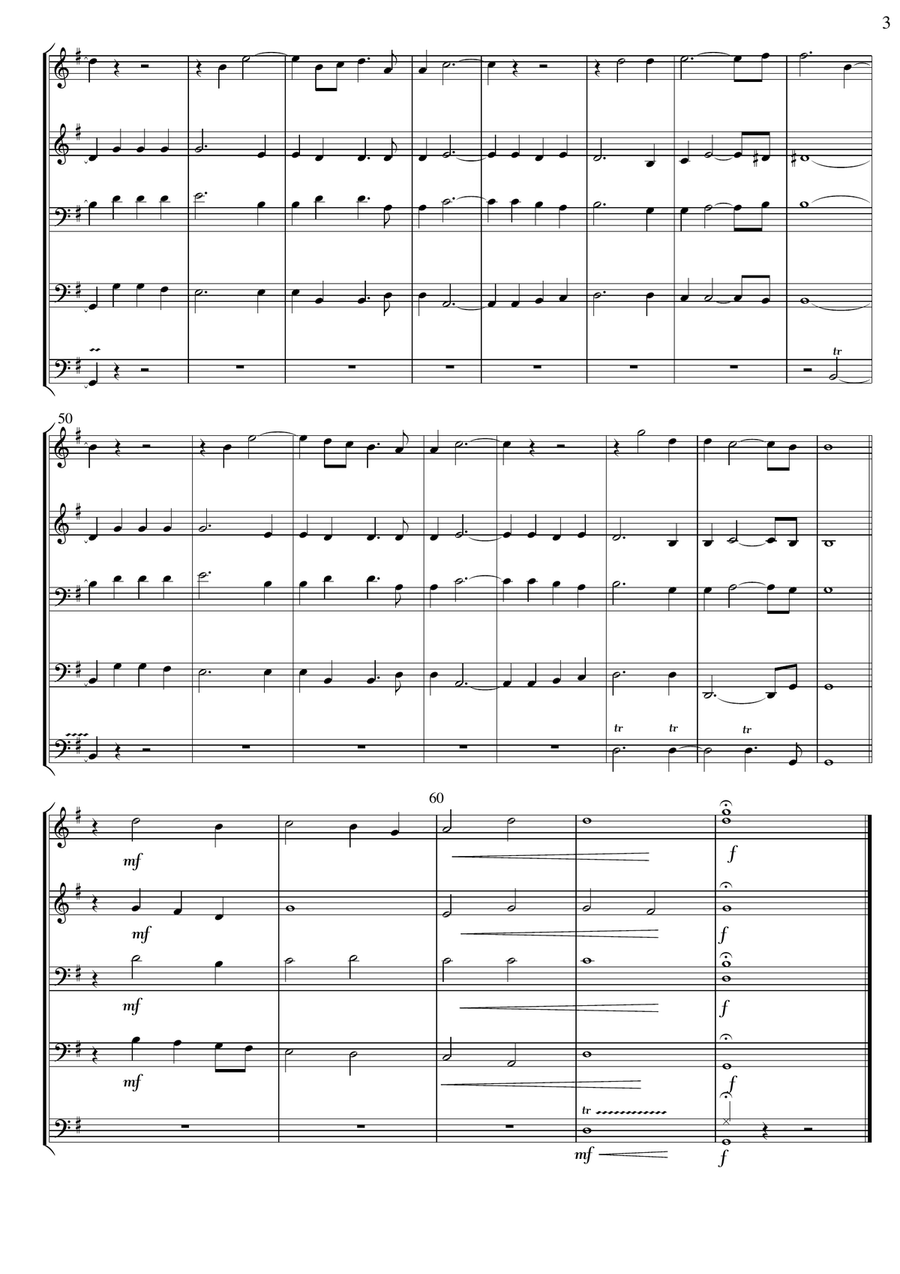 Finlandia - main theme (hymn tune for Be Still my Soul) arranged for String Quartet/Orchestra String Quartet scores gallery preview page 4