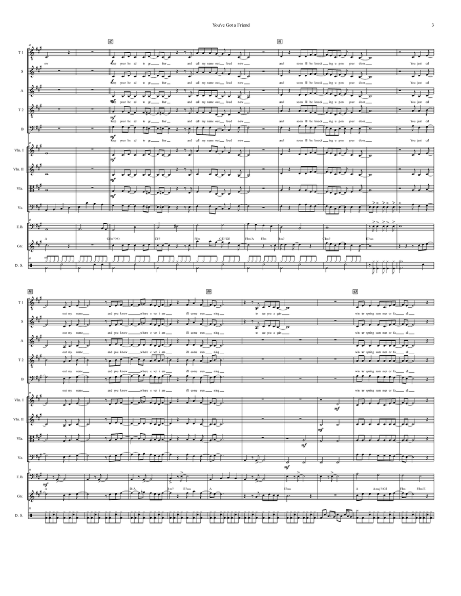 You've Got A Friend You've Got A Friend String Orchestra scores gallery preview page 4