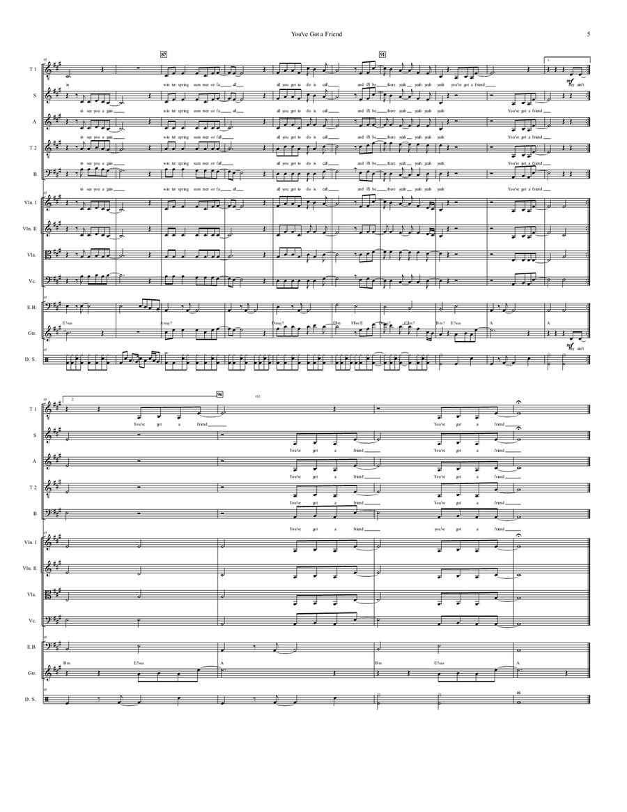 You've Got A Friend You've Got A Friend String Orchestra scores gallery preview page 6