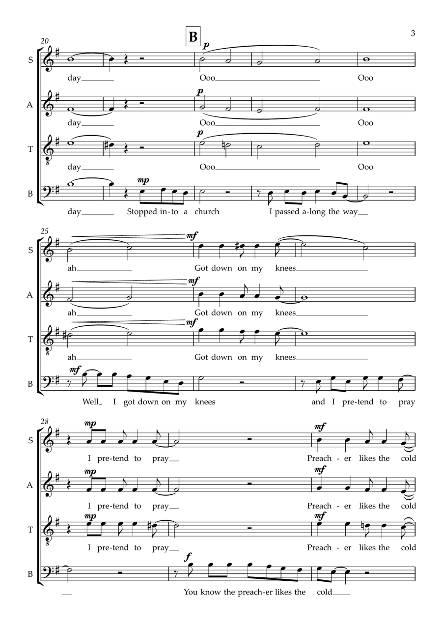 California Dreamin' 4-Part scores gallery preview page 4