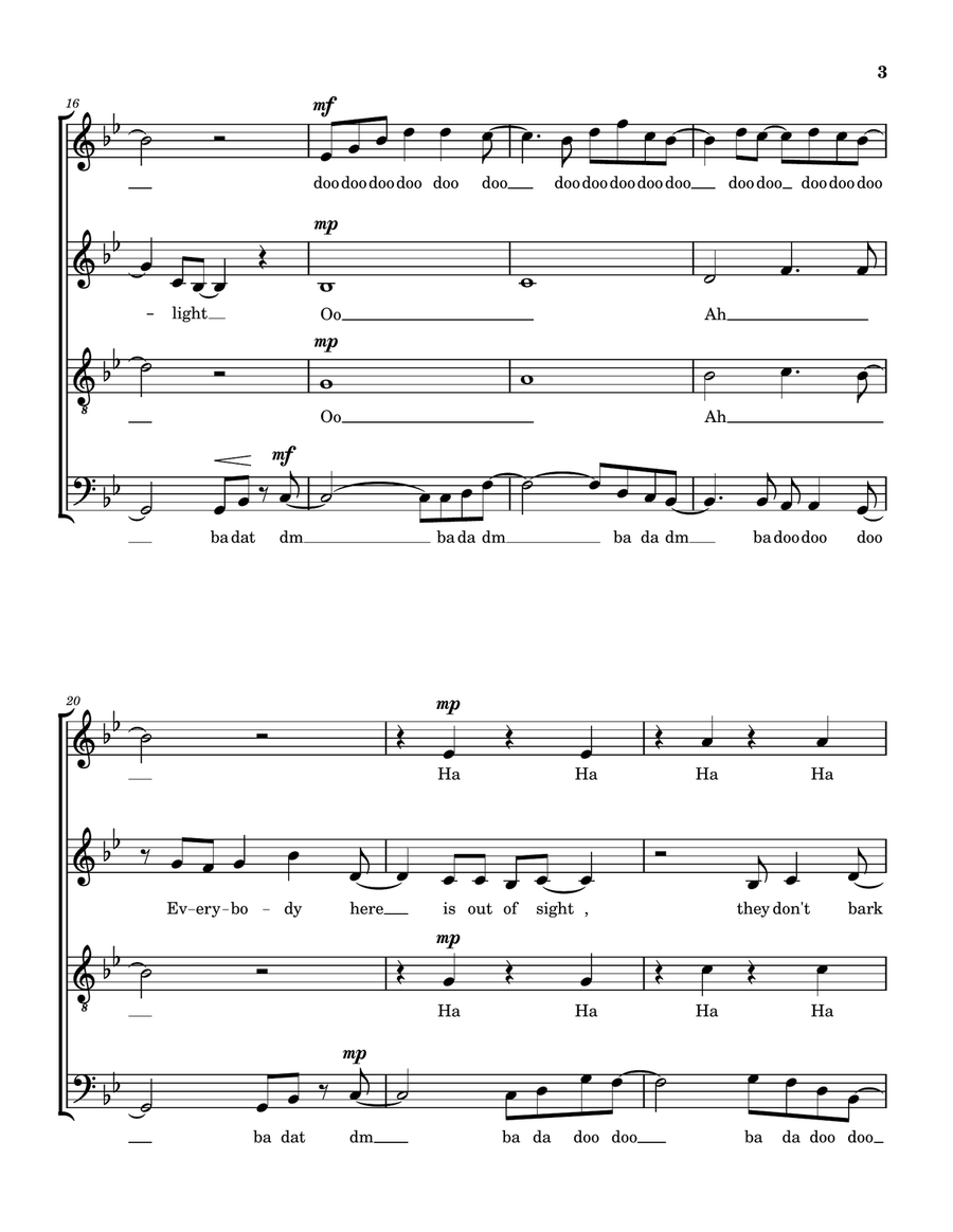 Dancing In The Moonlight Dancing In The Moonlight 4-Part scores gallery preview page 3