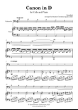 Canon in D for Cello and Piano (Intermediate)