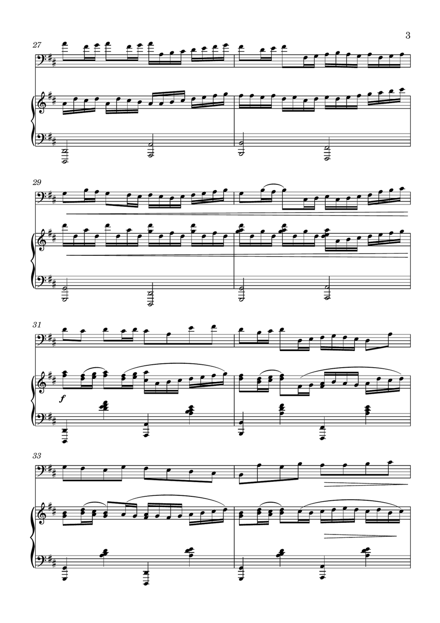 Canon in D for Cello and Piano (Intermediate) Piano scores gallery preview page 3