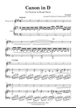 Canon in D for Clarinet and Piano (Easy-Intermediate)