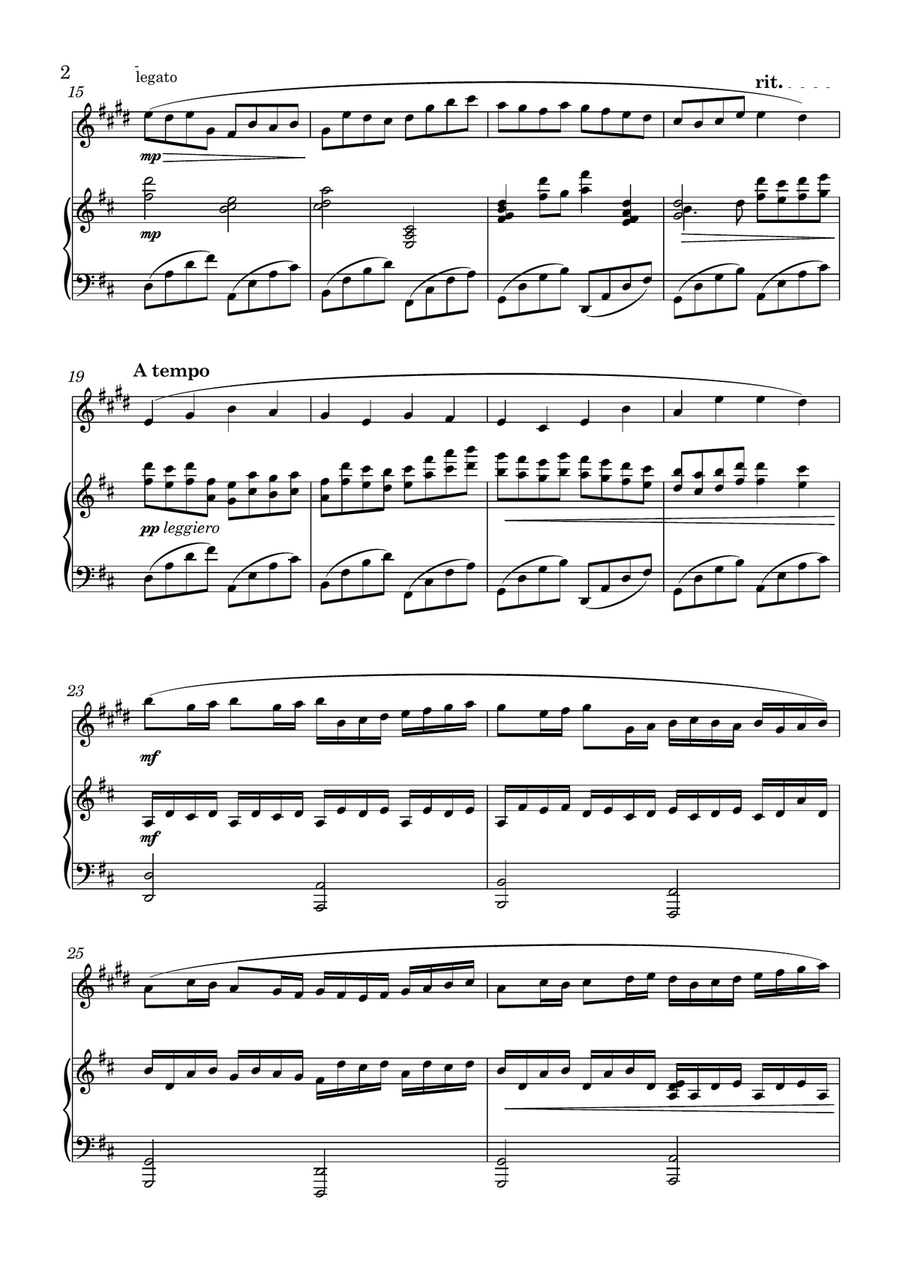 Canon in D for Clarinet and Piano (Easy-Intermediate) B-Flat Clarinet scores gallery preview page 2