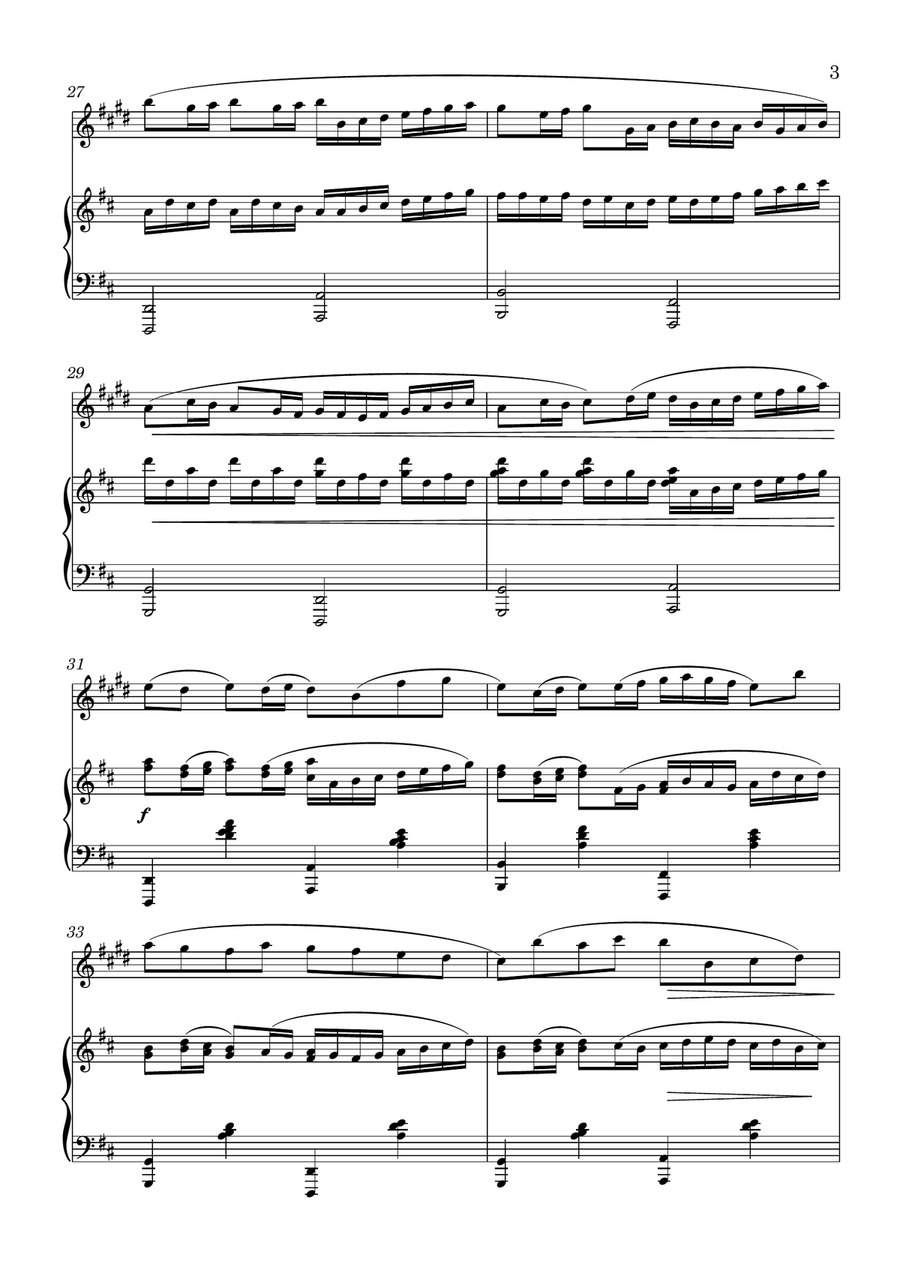 Canon in D for Clarinet and Piano (Easy-Intermediate) B-Flat Clarinet scores gallery preview page 3