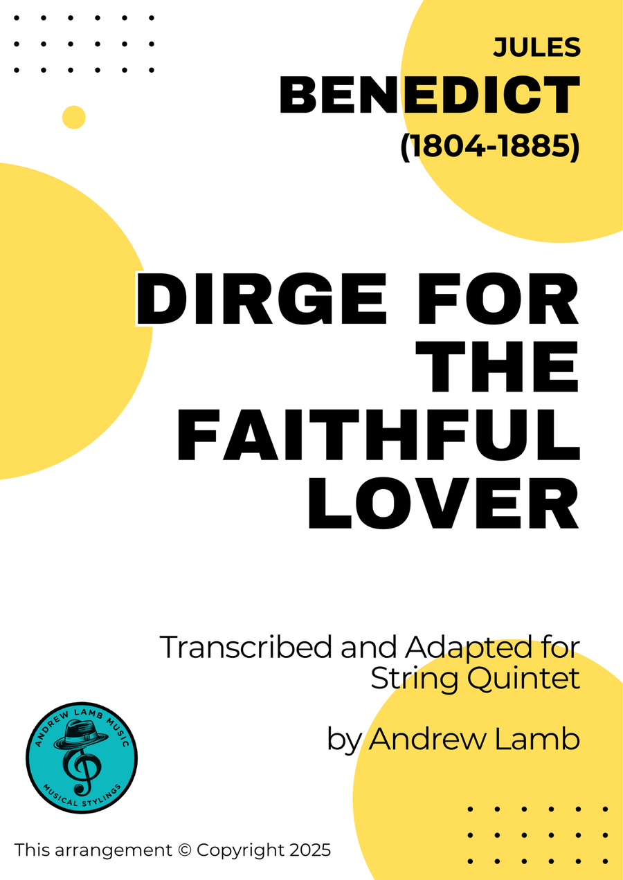 Jules BENEDICT | Dirge for the Faithful Lover | for String Quintet String Orchestra scores gallery preview page 1