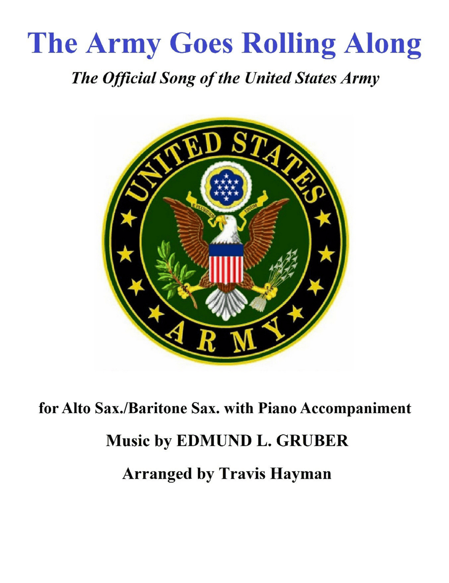 The Army Goes Rolling Along - Alto Sax./Baritone Sax. with Piano Accompaniment Baritone Saxophone scores gallery preview page 1