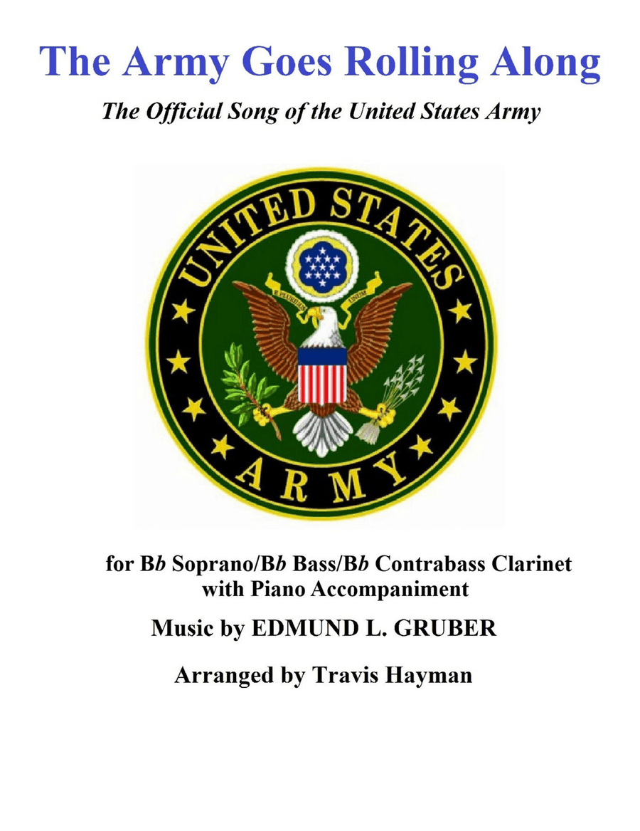The Army Goes Rolling Along - Bb Soprano/Bb Bass/Bb Contrabass Clarinet with Piano Accompaniment B-Flat Clarinet scores gallery preview page 1