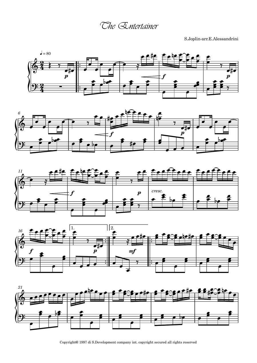 The Entertainer The Entertainer Piano Method scores gallery preview page 1