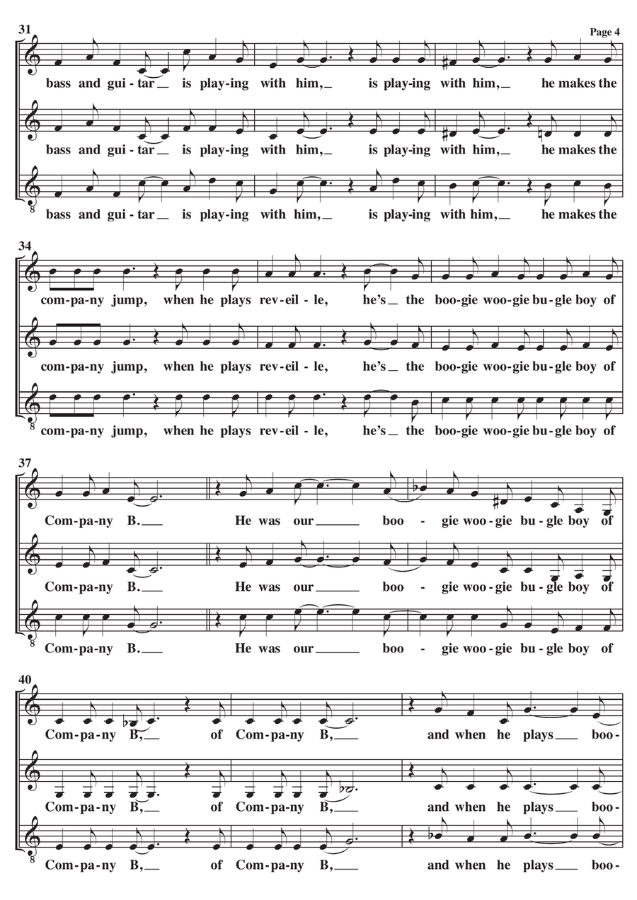 Boogie Woogie Bugle Boy SAT scores gallery preview page 4