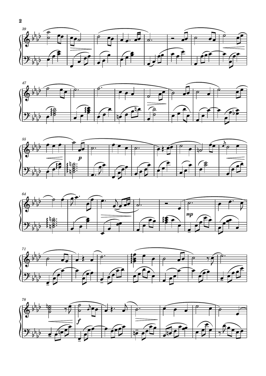 The Winds Of May - Letting You Go Piano Solo scores gallery preview page 2