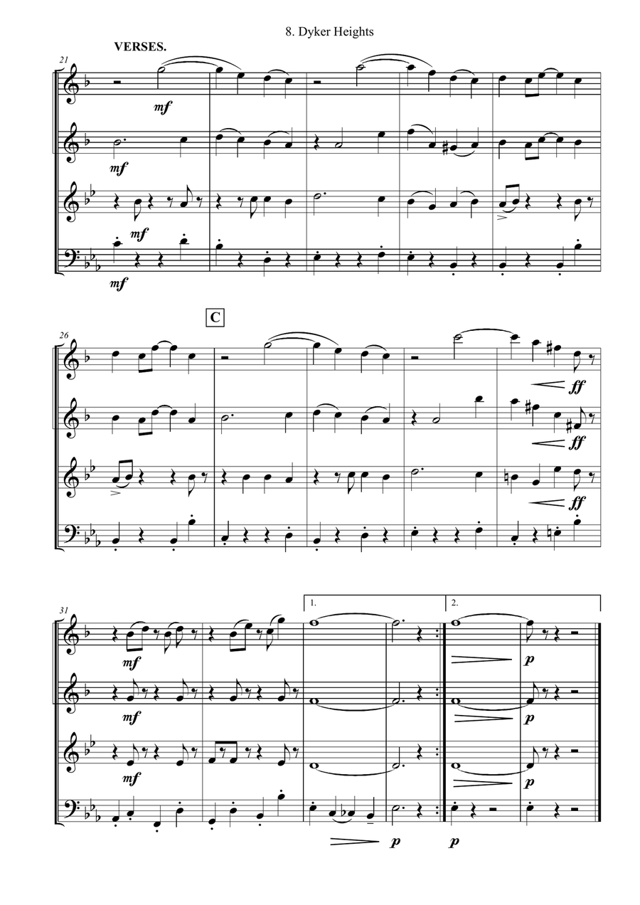 Dyker Heights Dyker Heights Brass Quartet scores gallery preview page 3